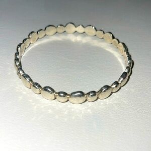 Brighton Silver bangle with cubic zirconia- 2 1/2”